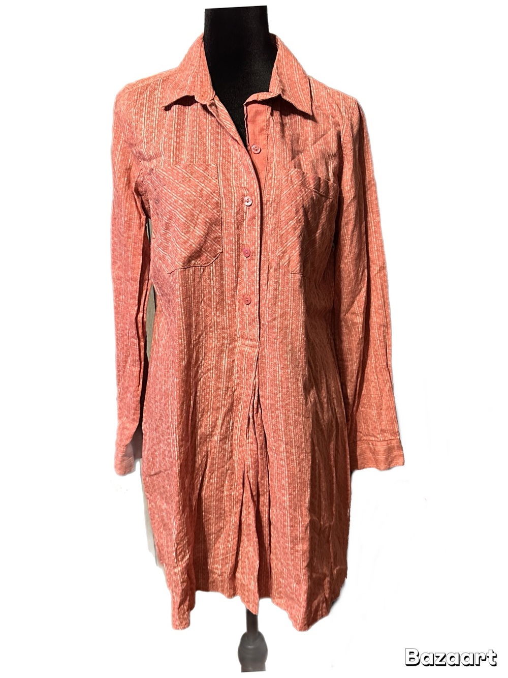 Old Navy Coral Button-Down Tunic Shirt